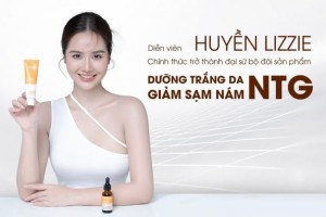 Diễn viên Huyền Lizzie chính thức trở thành đại sứ bộ đôi sản phẩm Ahohwa giảm sạm nám và dưỡng trắng da NTG