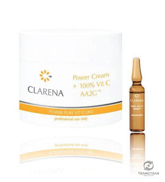 Kem dưỡng xóa nhăn và sáng đều màu da với chiết xuất tơ tằm và vitamin C nguyên chất Power Cream + 100% Vit C AA2G