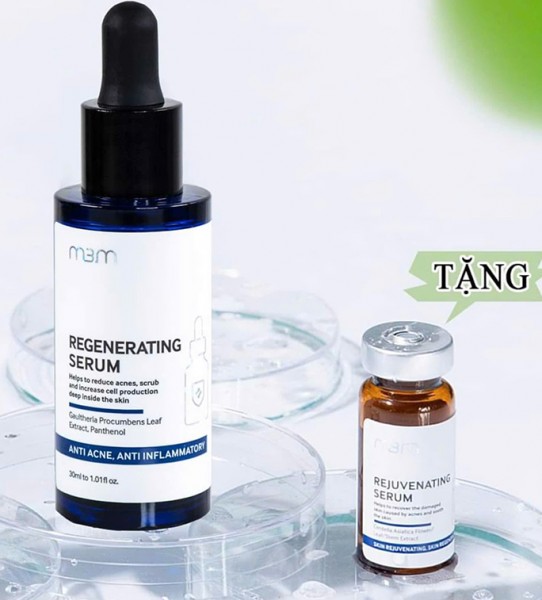 Tinh chất Regenerating Anti Acne Serum M3M chính hãng - Ngăn ngừa mụn, giảm thâm rỗ