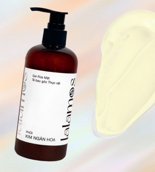 Gel rửa mặt Phôi Kim Ngân Hoa Lalamos - Làm sạch sâu, loại bỏ bụi bẩn, dầu thừa, ngừa mụn