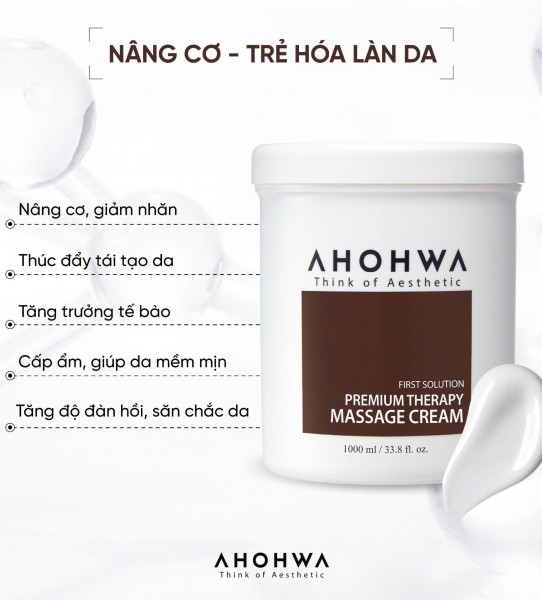 Kem Massage Nâng Cơ, Trẻ Hoá Ahohwa - Premium Therapy Massage Cream 1000ml