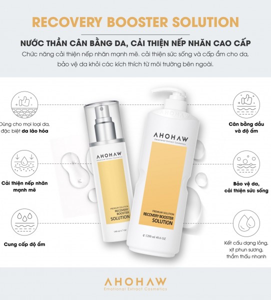 Toner Cấp Ẩm & Cải Thiện Tình Trạng Lão Hóa - Ahohwa Recovery Booster Solution 140ml