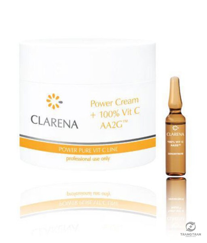 Kem dưỡng xóa nhăn và sáng đều màu da với chiết xuất tơ tằm và vitamin C nguyên chất Power Cream + 100% Vit C AA2G