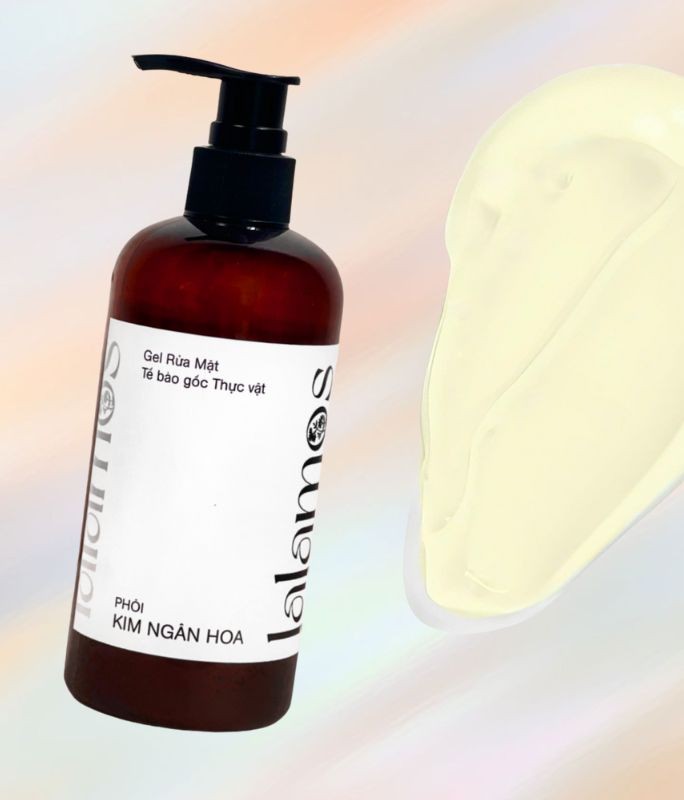 Gel rửa mặt Phôi Kim Ngân Hoa Lalamos - Làm sạch sâu, loại bỏ bụi bẩn, dầu thừa, ngừa mụn
