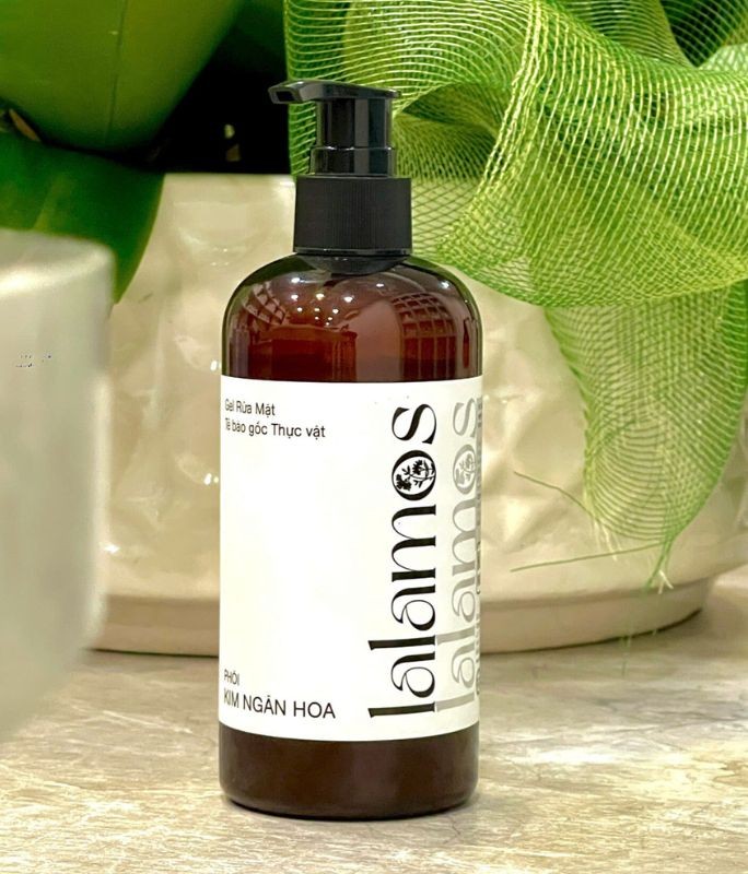Gel rửa mặt Phôi Kim Ngân Hoa Lalamos - Làm sạch sâu, loại bỏ bụi bẩn, dầu thừa, ngừa mụn