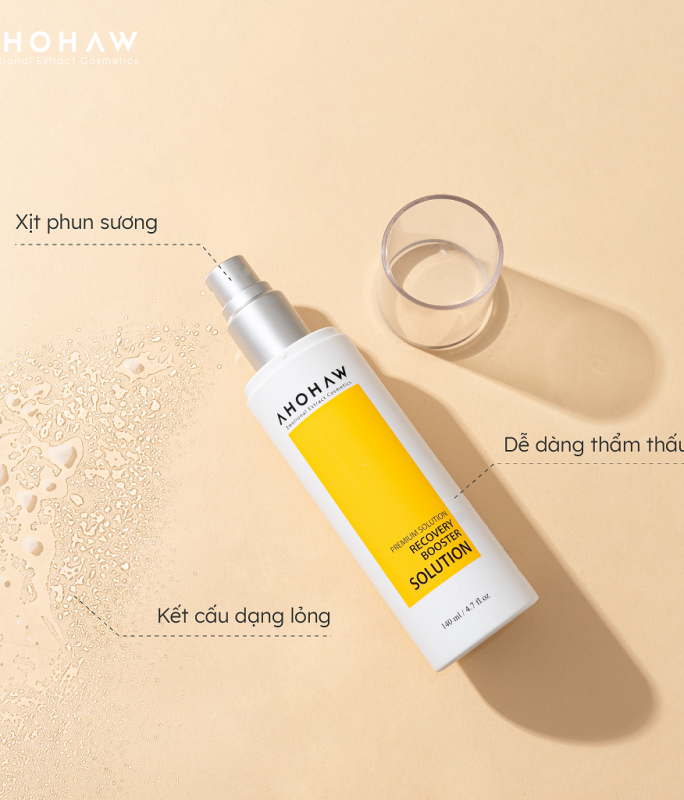 Toner Cấp Ẩm & Cải Thiện Tình Trạng Lão Hóa - Ahohwa Recovery Booster Solution 140ml