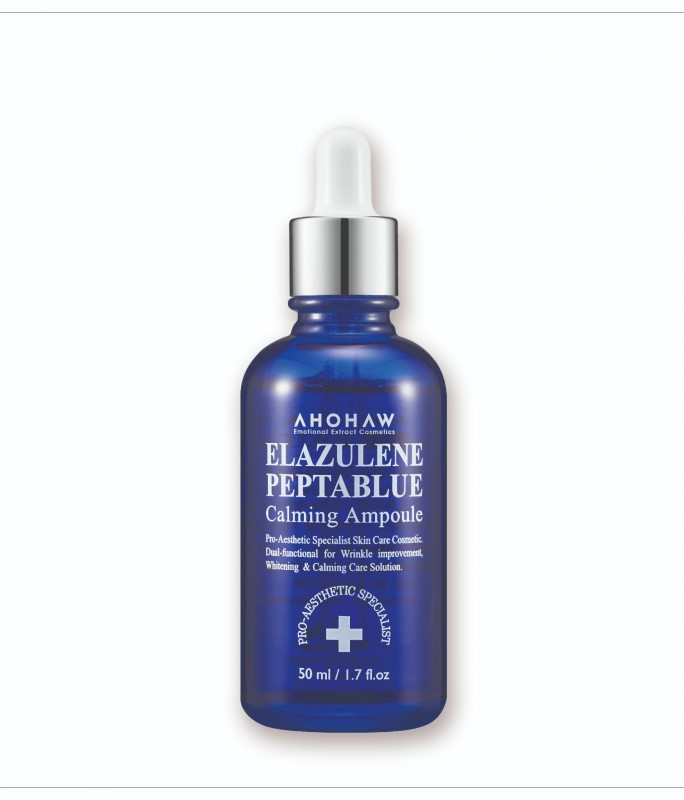 Tinh Chất Phục Hồi, Trẻ Hoá Tế Bào Sinh Học - Ahohwa Elazulene Peptablue Calming Ampoule 50ml
