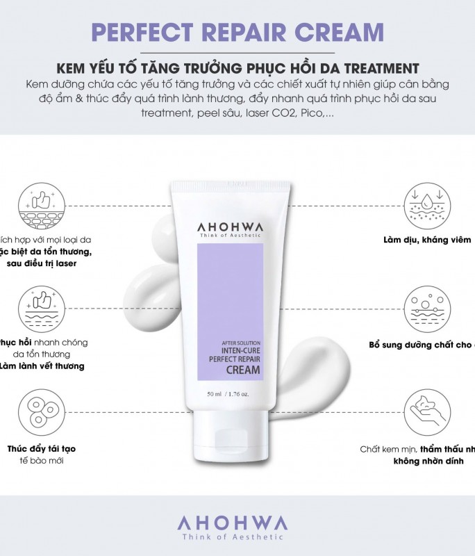 Kem Yếu Tố Tăng Trưởng Phục Hồi Da - Ahohwa Perfect Repair Cream 50ml