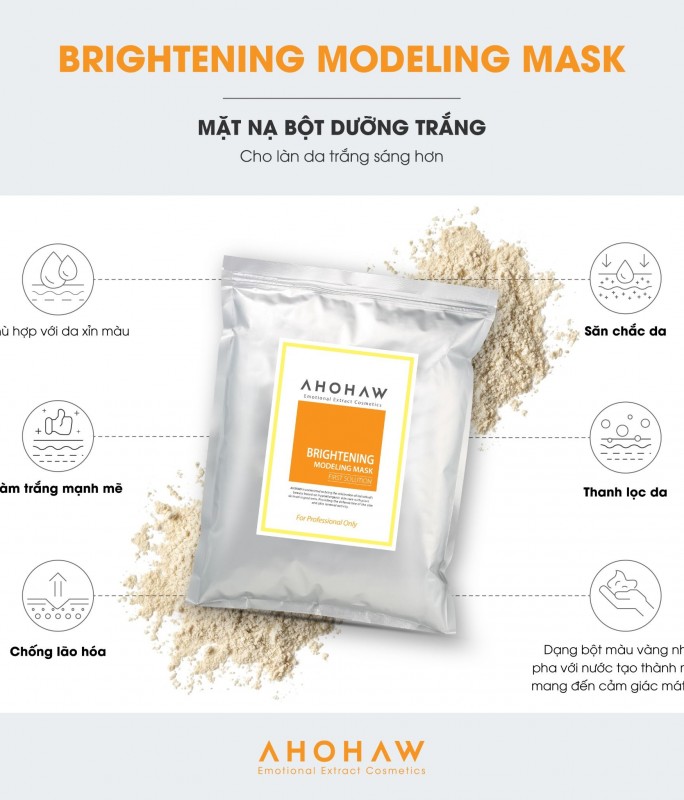 Mặt Nạ Bột Dẻo Dưỡng Trắng - Ahohwa Brightening Modeling Mask 1000gr