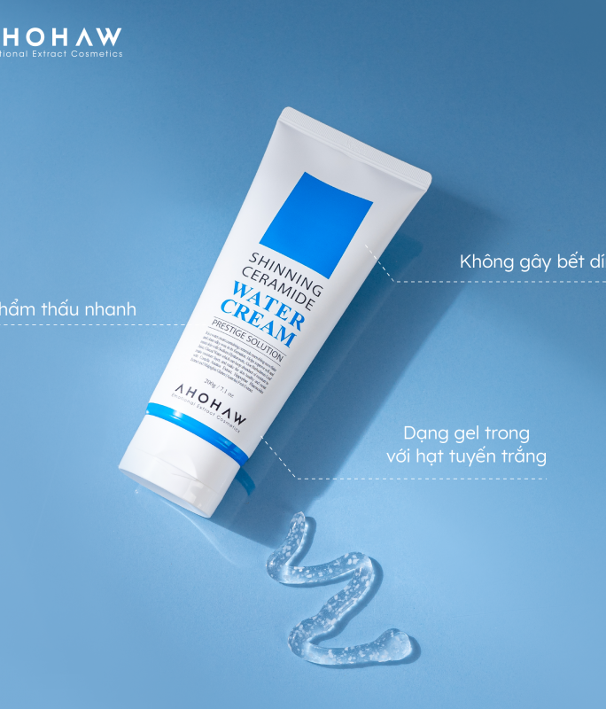 Kem Dưỡng Siêu Cấp Nước & Phục Hồi Hàng Rào Bảo Vệ Da - Ahohwa Shinning Ceramide Water Cream 80gr