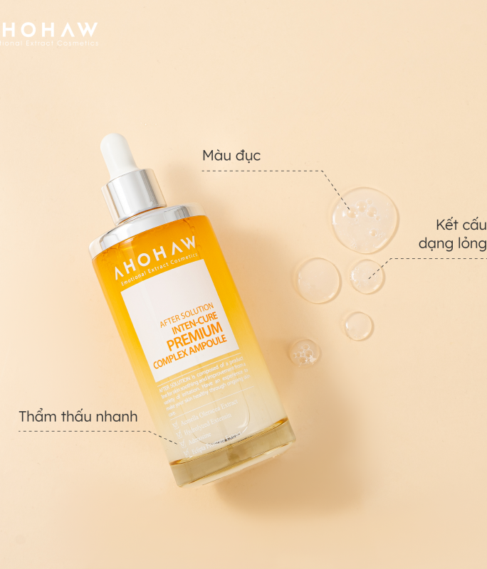 Tinh Chất Giúp Làm Chậm Quá Trình Lão Hóa & Cải Thiện Nếp Nhăn - Ahohwa Inten Cure Premium Complex Ampoule 50ml