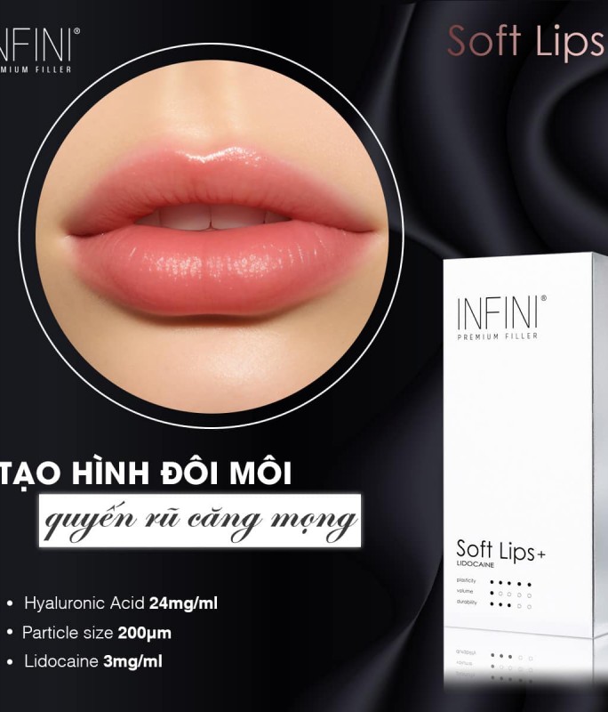 Tinh chất giảm nhăn, trẻ hóa đôi môi căng đầy Infini Premium Filler Soft Lips+ Lidocaine