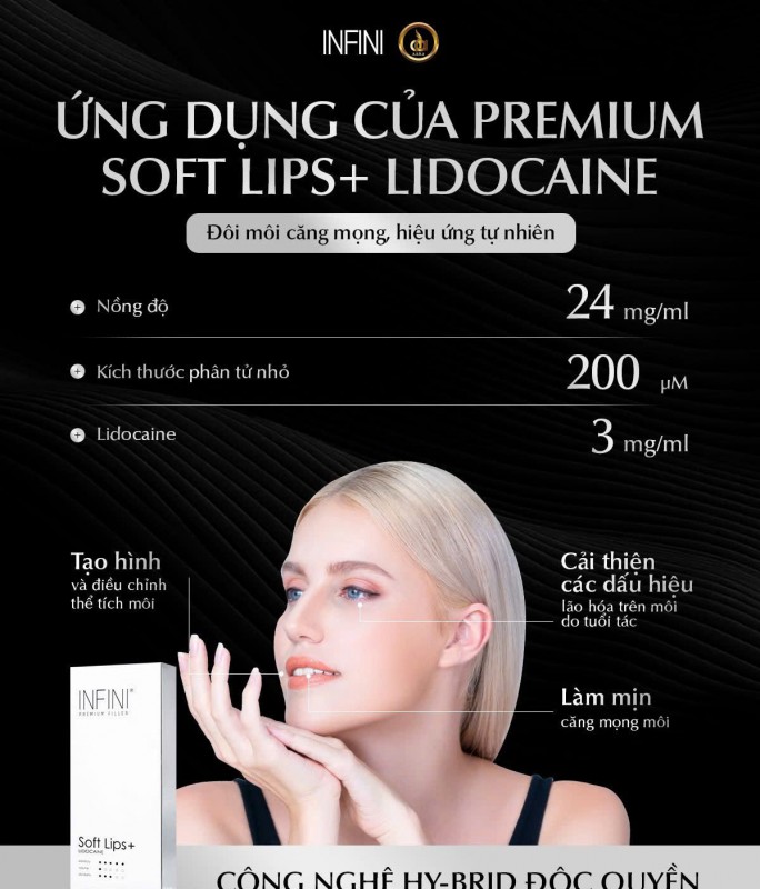 Tinh chất giảm nhăn, trẻ hóa đôi môi căng đầy Infini Premium Filler Soft Lips+ Lidocaine