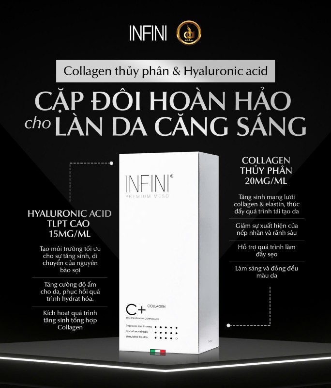 Tinh chất trẻ hóa da đa tầng, hỗ trợ trị sẹo Infini C+ Collagen Booster