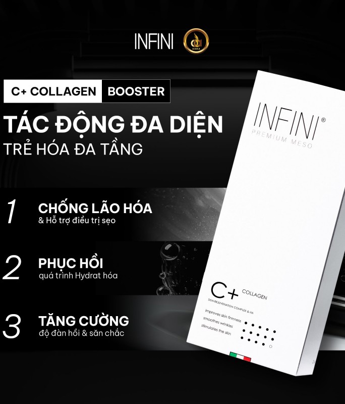 Tinh chất trẻ hóa da đa tầng, hỗ trợ trị sẹo Infini C+ Collagen Booster
