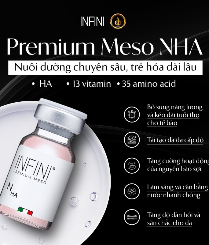Cocktail HA 5mg/10ml trẻ hóa da cấp độ 2 Infini Premium Meso NHA 