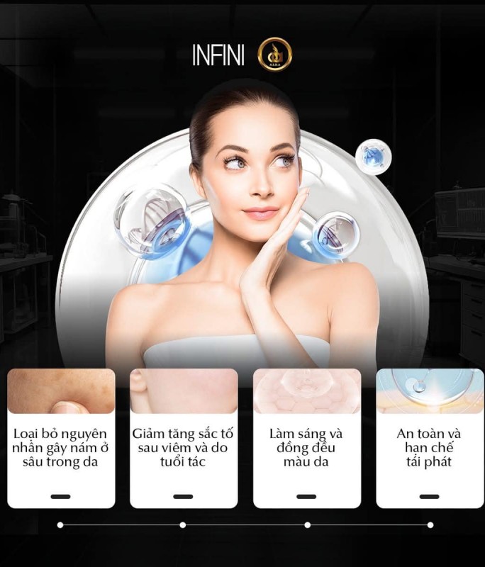 Cocktail điều trị nám, giảm sắc tố và sáng đều da Infini Premium Meso W WhiteningMax