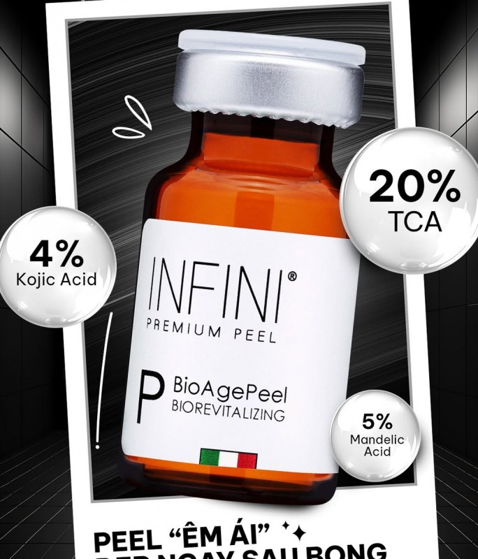 Dung dịch Peel da nám, mụn, trẻ hoá căng sáng Infini Premium Bioagepeel