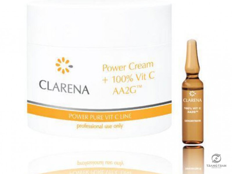 Kem dưỡng xóa nhăn và sáng đều màu da với chiết xuất tơ tằm và vitamin C nguyên chất Power Cream + 100% Vit C AA2G