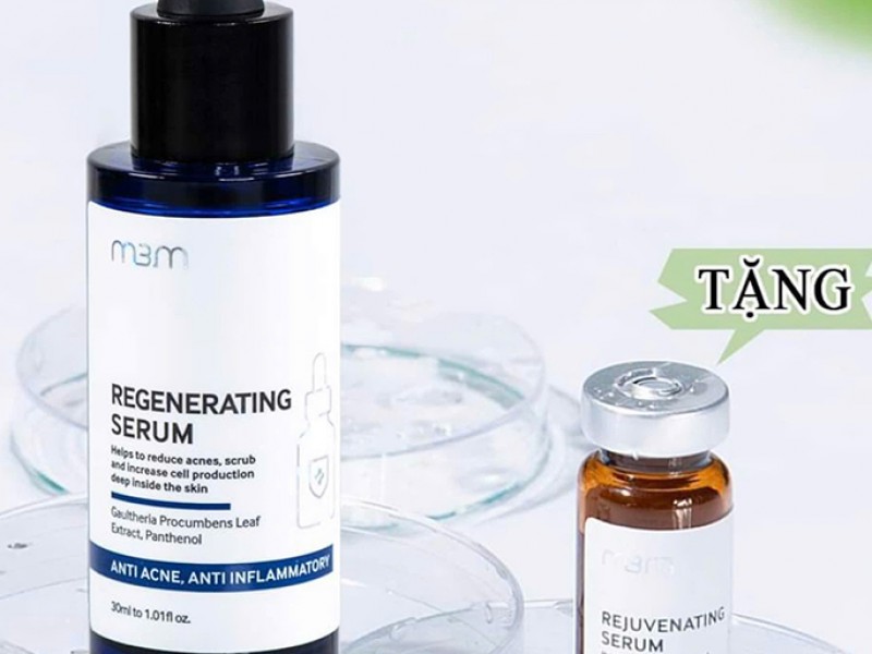 Tinh chất Regenerating Anti Acne Serum M3M chính hãng - Ngăn ngừa mụn, giảm thâm rỗ